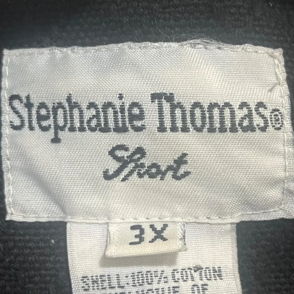 Stephanie‎ Thomas Sport Art To Wear Patchwork Button Embellished Blazer Size 3X